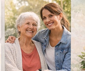 Caregiver with client